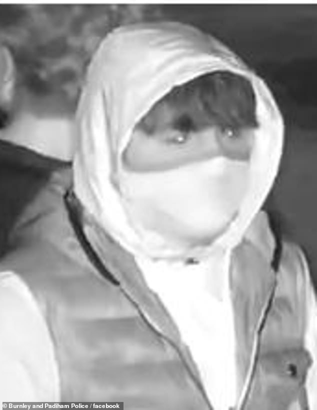 Hunt for masked yob who left boy critical after blasting CCTV footage shows the masked youth wanted by police after boy, four, hit by firework