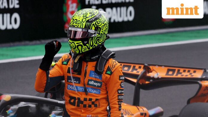 Lando Norris wins Sao Paulo GP sprint race as dramatic McLaren's Lando Norris celebrates after winning the sprint race