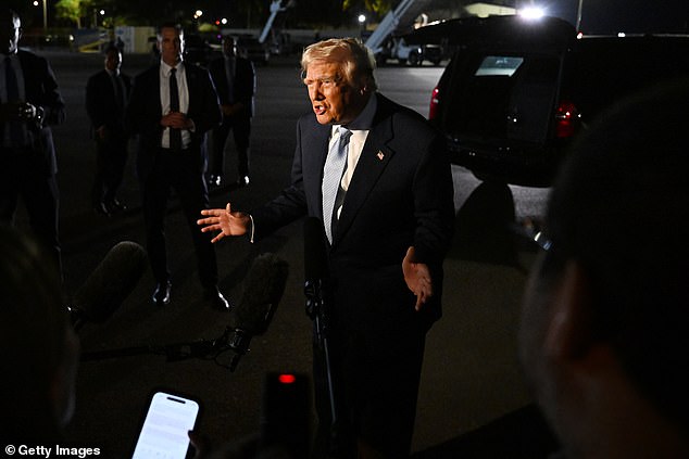 Trump concedes defeat on Epstein files as he orders GOP Donald Trump speaking to the press on the tarmac at Palm Beach International Airport Sunday night as the president announced he was backing the release of the Epstein files