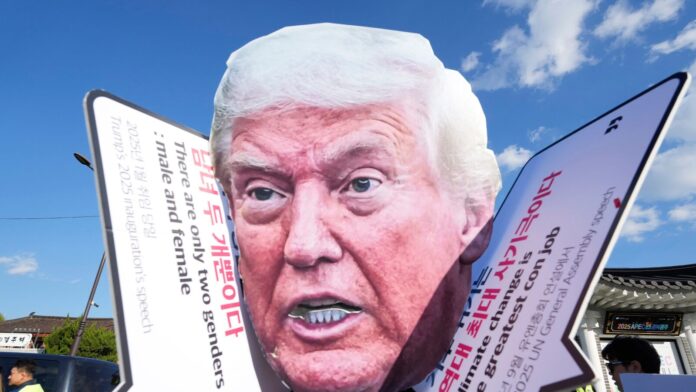 Trump threatens to go guns-a-blazing, orders Pentagon to plan for A caricature of President Donald Trump